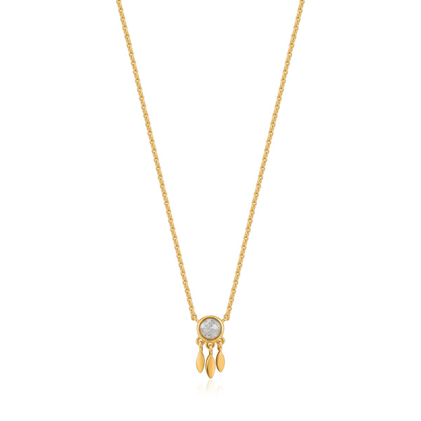 Midnight Fever - Fringe Gold Necklace