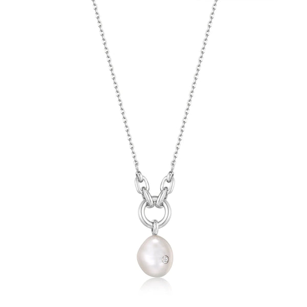 Pearl Power - Pearl Sparkle Silver Pendant Necklace