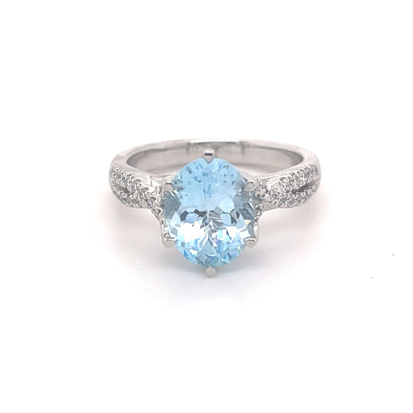 Rachael 14ct White Gold Aquamarine