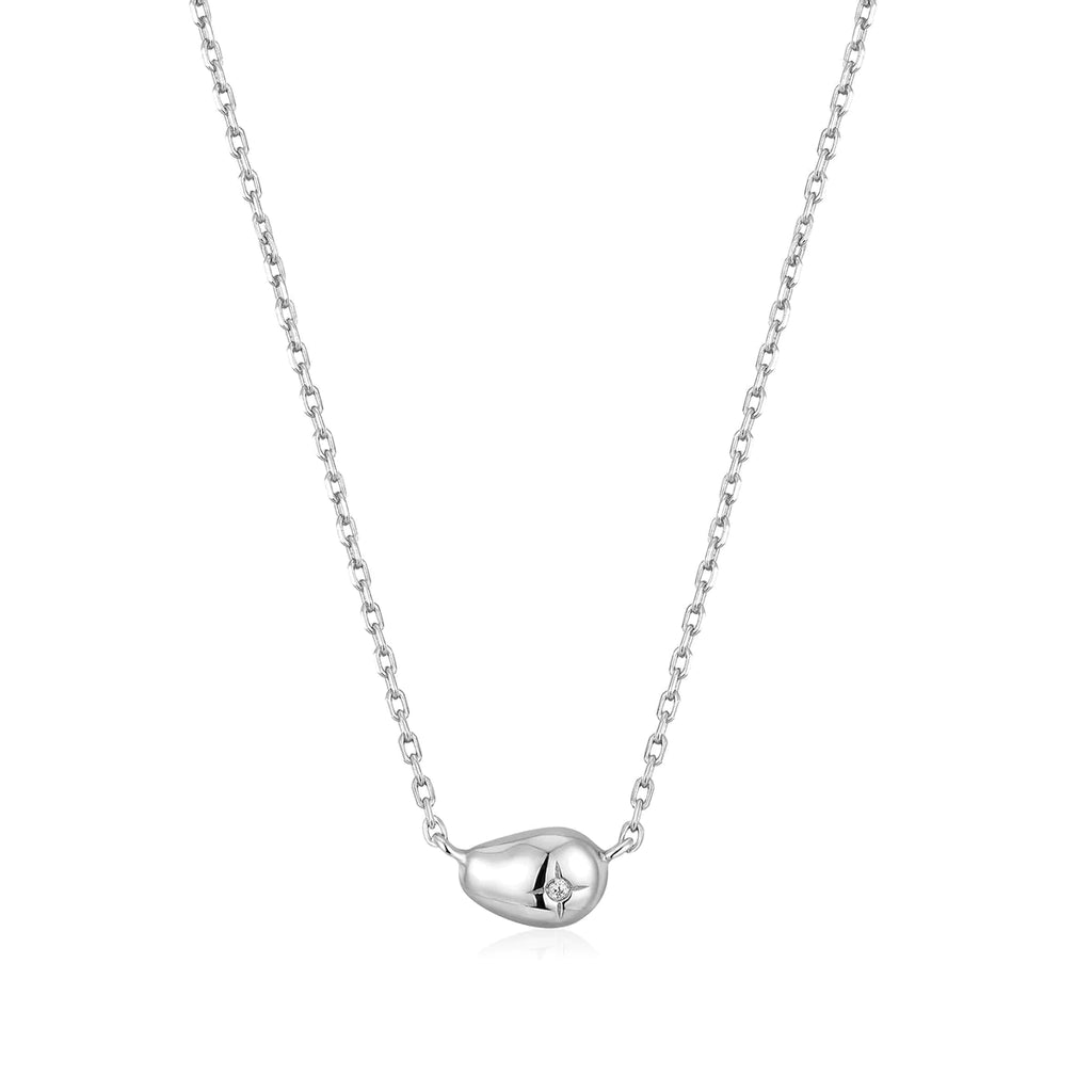 Pearl Power - Silver Pebble Sparkle Necklace