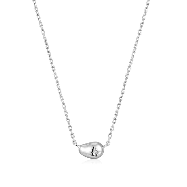 Pearl Power - Pebble Sparkle Silver Necklace