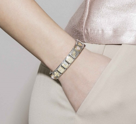 Big Link - Letter Y with CZ Gold Charm