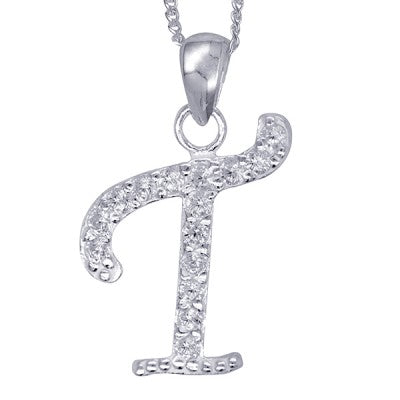 Cursive t necklace deals
