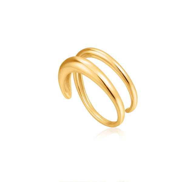 Luxe Minimalism - Luxe Twist Adjustable Gold Ring