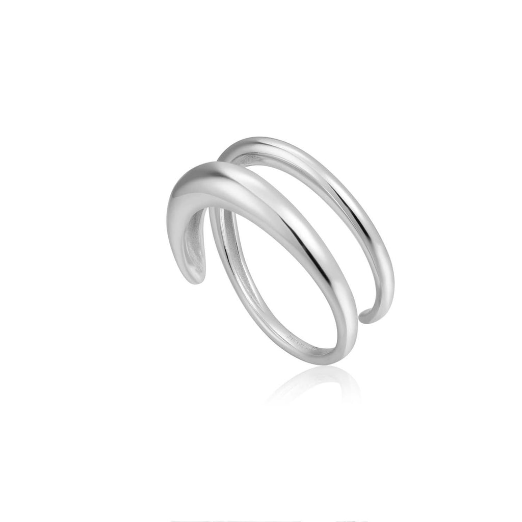 Silver Luxe Twist Adjustable Ring