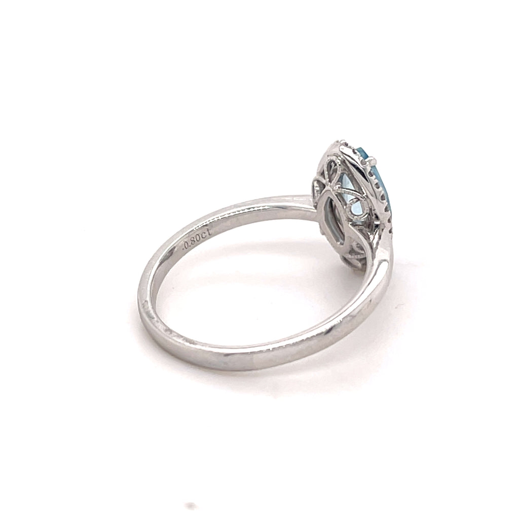 White Gold Aquamarine Ring