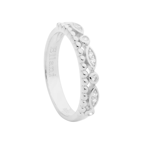 Ring - Marquise and Bubble Double Row - 2 Colour