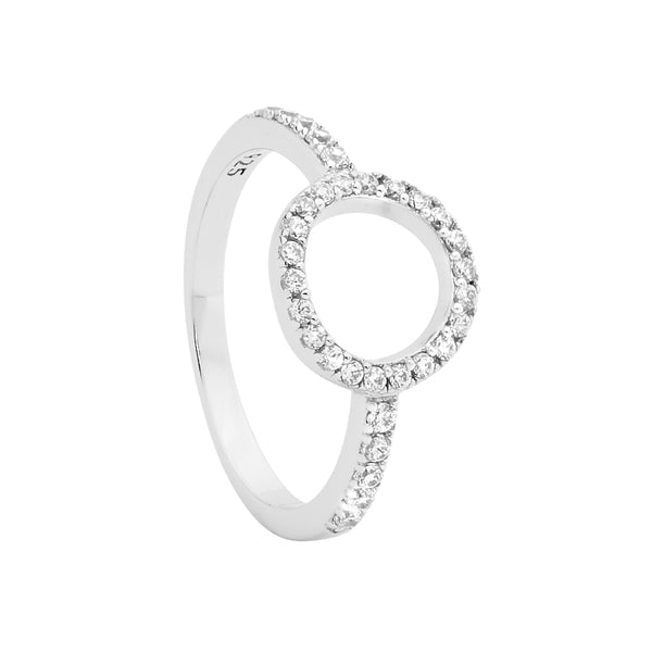 Ring - Open Circle CZ Silver - Size 6 (L1/2)