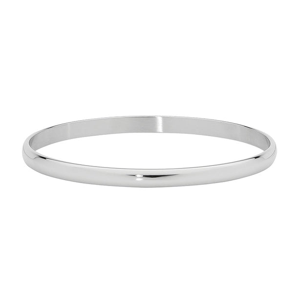5mm Half Round Stainless Steel Bangle - 3 Colours