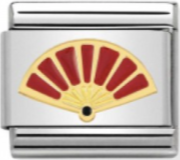 Symbols - Red Fan Gold Charm