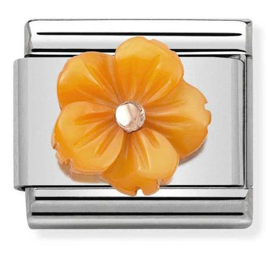 Nature - Orange Bloom Rosegold Charm