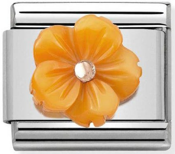 Nature - Orange Bloom Rosegold Charm