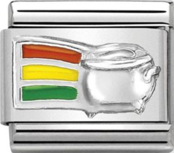 Symbols - Pot of Gold Silver Charm