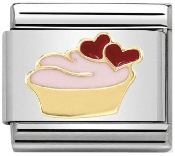 Food & Drinks - Muffin with Hearts Gold Charm