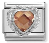 Nomination 330603/024 Champagne Heart Charm