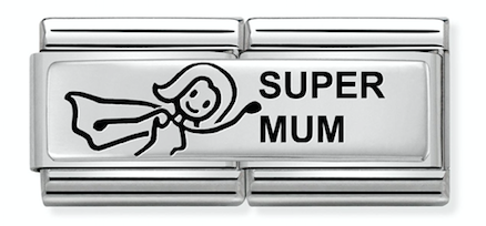 Double Link - Super Mum Silver Charm