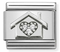 Family - House with CZ Silver Charm