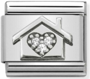 Family - House with CZ Silver Charm