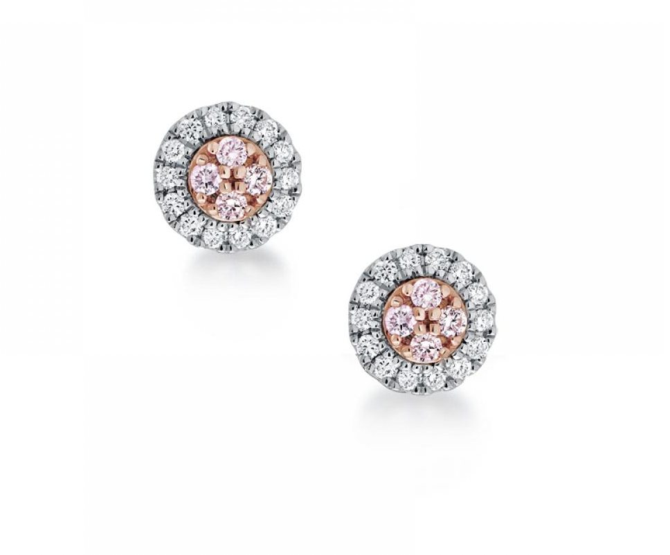 Blush Pink Diamond Earrings - Emma