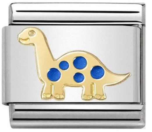 Animals - Brontosaurus Dinosaur Gold Charm