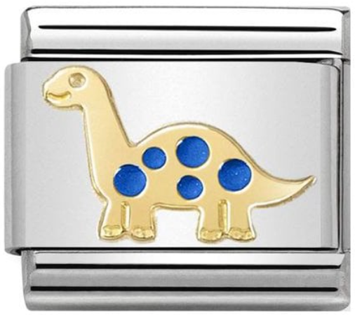 Animals - Brontosaurus Dinosaur Gold Charm