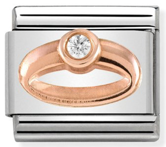 Engagement Ring Rosegold Charm