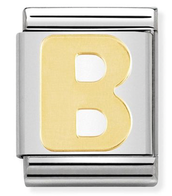 BIG Link - Letter B in Gold Charm