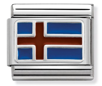 Flag - Iceland Silver Flag Charm