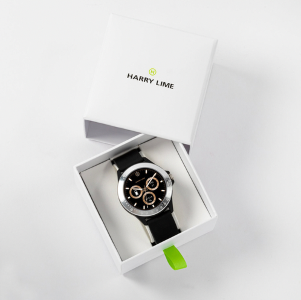 Harry Lime - Silver and Black Smart Watch