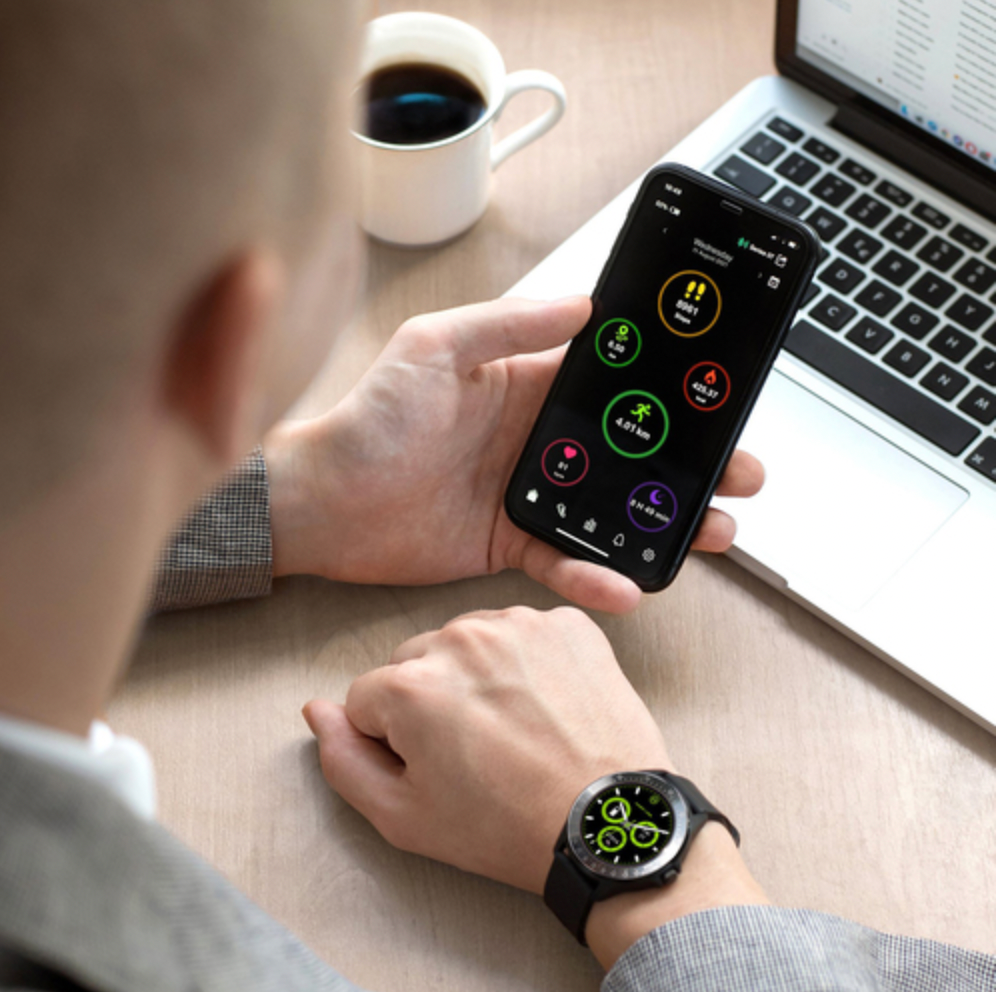 Harry Lime - Silver and Black Smart Watch