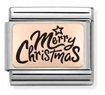 Christmas - Merry Christmas Rosegold Charm