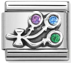 Birthday - Balloon with CZ Silver Charm