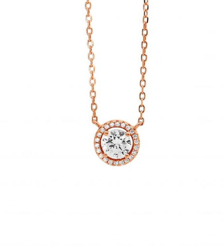 6mm CZ solitaire Pendant - Earring & Necklace