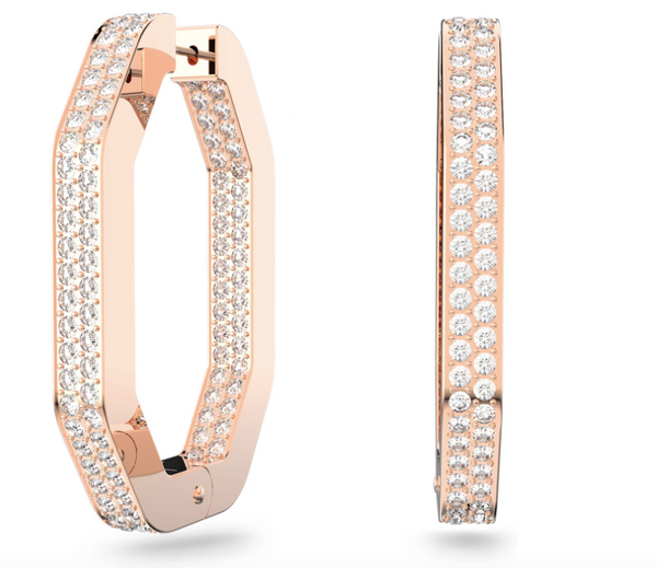 Dextra Large Rose Gold hoop earrings
