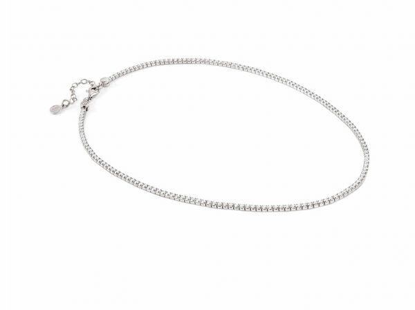 Chic and Charm: White CZ Necklace