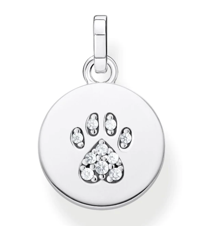 Magic Cat Paw Print Disc Pendant