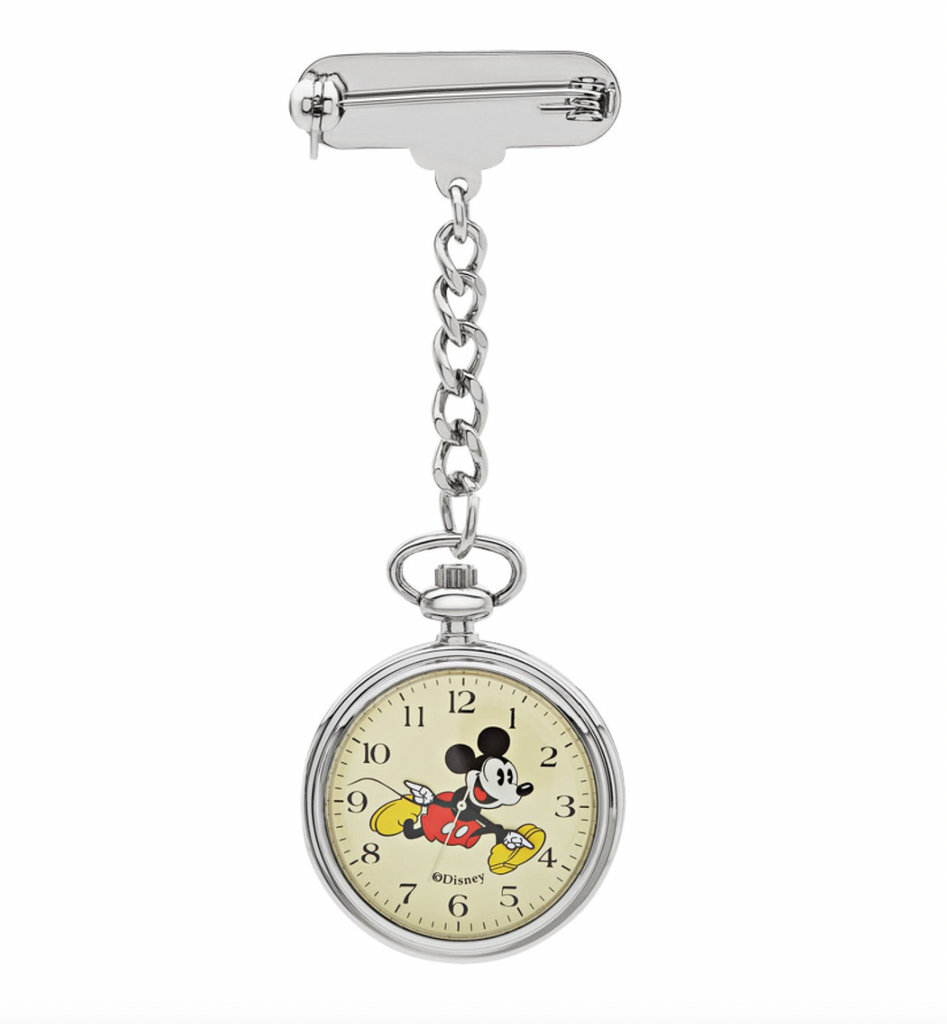 Silver Mickey Mouse Nurse Watch