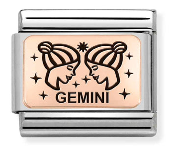 Zodiac - Rose Gold Gemini Charm