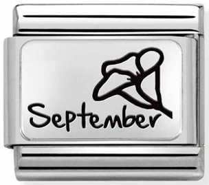 Birth Flower - September (Morning Glory) Silver Charm