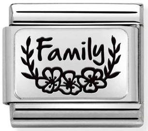 Family - Family with Family Silver Charm