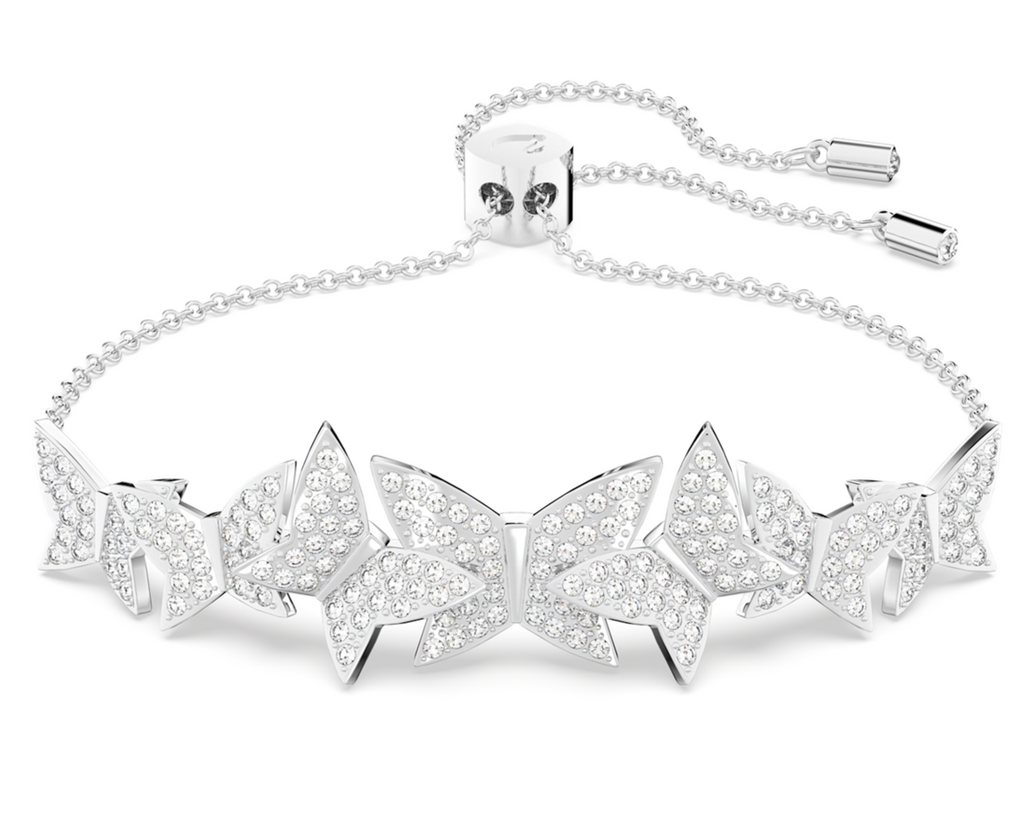 Silver White Butterfly Bracelet
