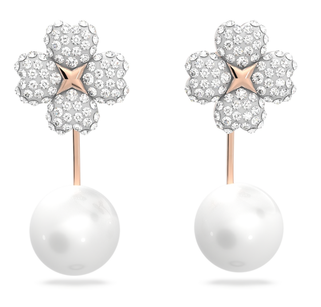 Latisha White Flower Earrings