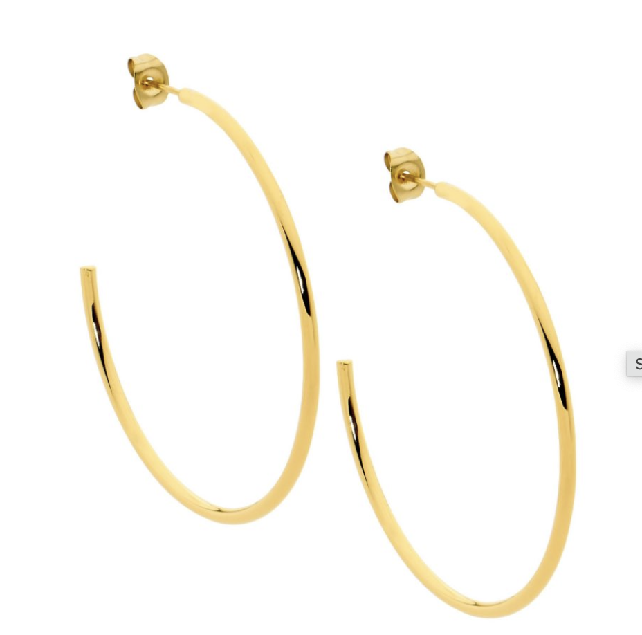 50mm Half Hoop Earrings - 3 colours