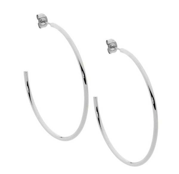 40mm Half Hoop Earrings - 3 colours