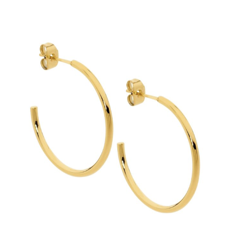 30mm Half Hoop Earrings - 3 colours