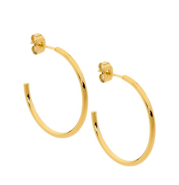 30mm Half Hoop Earrings - 3 colours