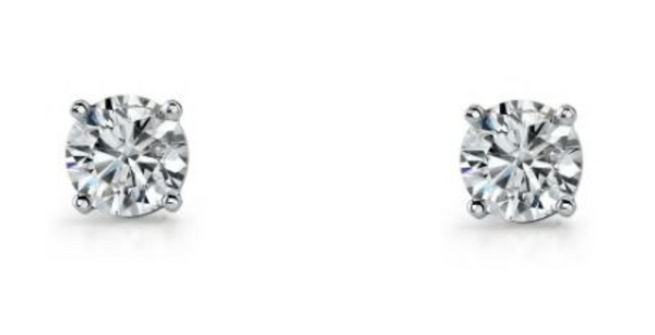 CZ Round Claw Set  Studs - 6 sizes