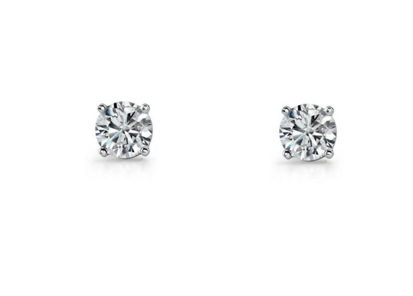 CZ Round Claw Set  Studs - 6 sizes