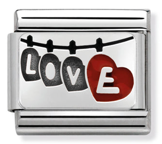 Love with Hanging Hearts Charm