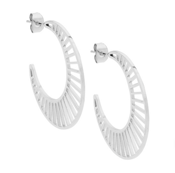 3.5mm Silver Hoop Stud Earrings